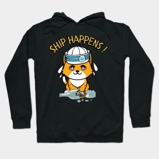 Ship Happens - Orange cat Hoodie